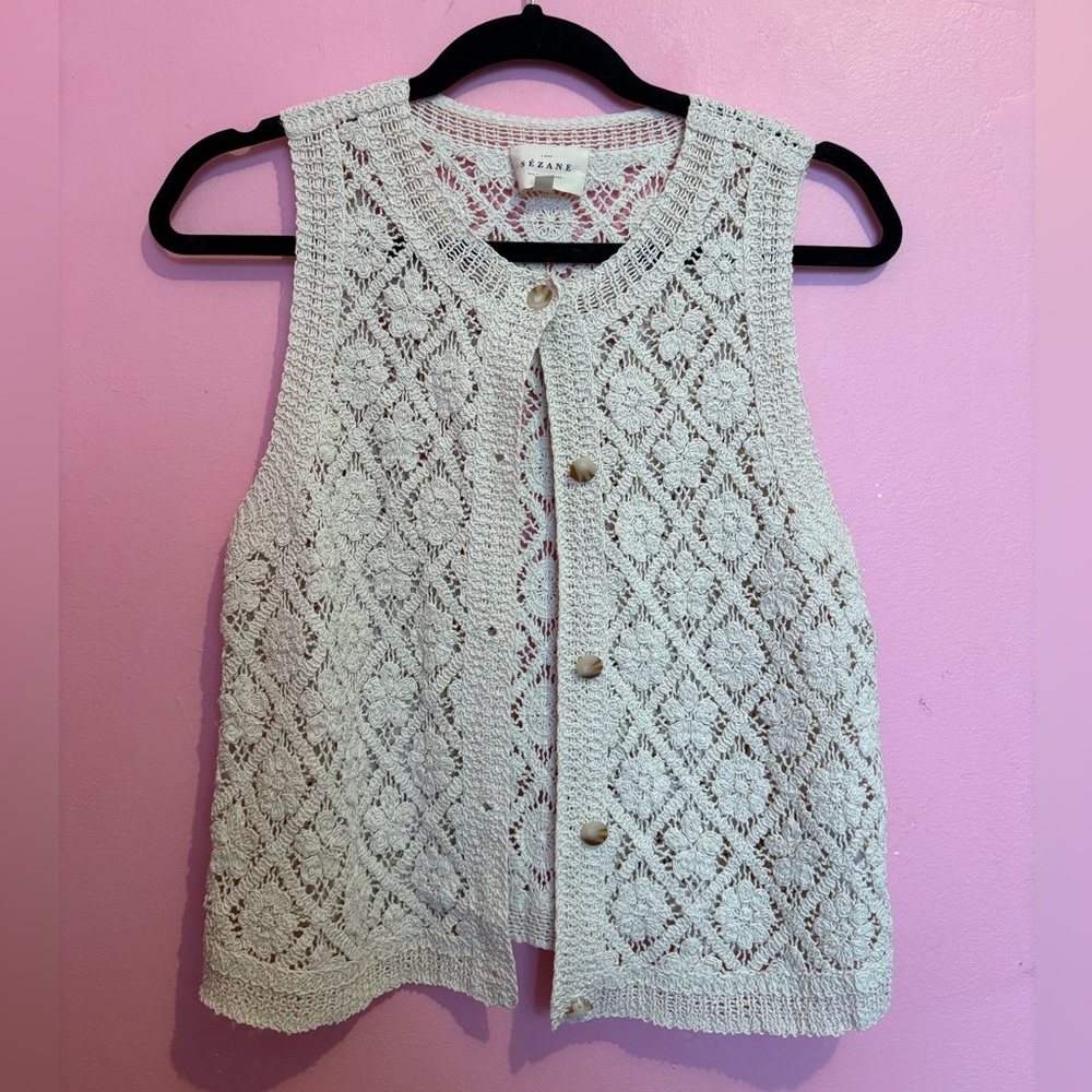 Sézane crocheted vest